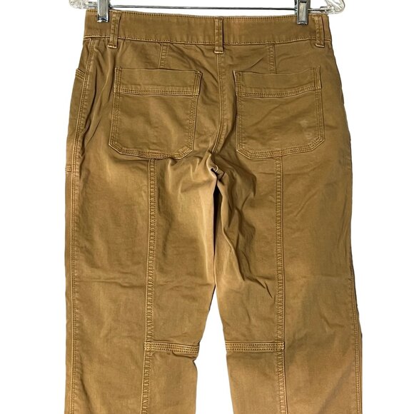 Chico's Women's Utility Pants 2R Cotton Blend Tan Boho - Picture 5 of 9